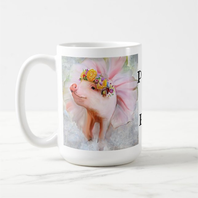 Purty Pretty Piggy in a Dress, When Pigs Fly Mug (Left)