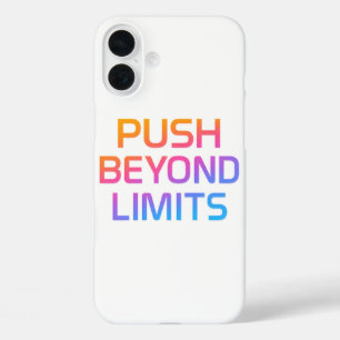Push Beyond Limits Gradient Motivational iPhone 16 Plus Case