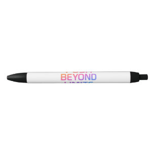 Push Beyond Limits – Motivational Gradient Text  Black Ink Pen