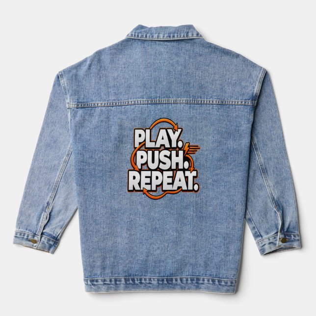 Push Beyond the Ordinary Denim Jacket (Back)