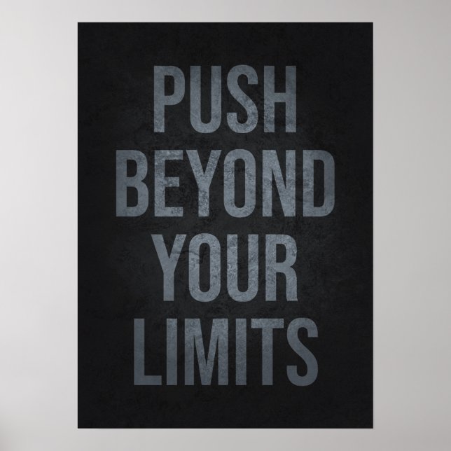 Push Beyond Your Limits - Inspirational Poster (Front)