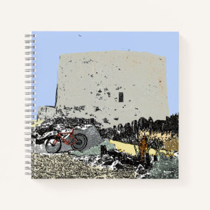 Push Bike and Martello Tower Hythe Kent notebook