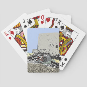 Push Bike and Martello Tower Hythe Kent  Playing C Playing Cards