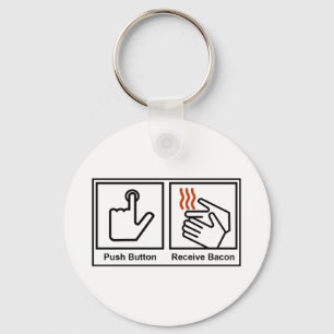 Push Button, Receive Bacon Key Ring