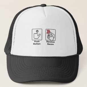 Push Button Receive Bacon Trucker Hat