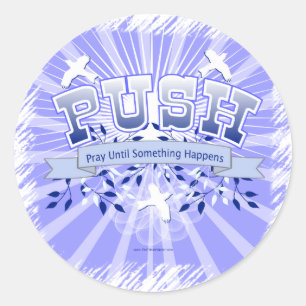 PUSH CLASSIC ROUND STICKER