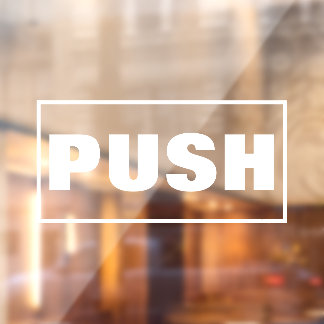 Push Door Sign,