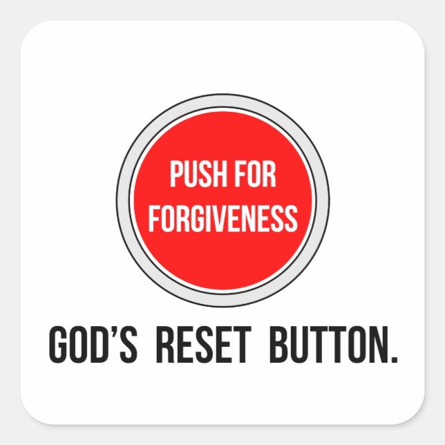 Push for Forgiveness Square Sticker (Front)