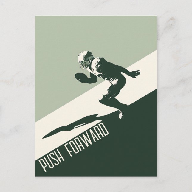 Push Forward Football Quarterback Postcard (Front)