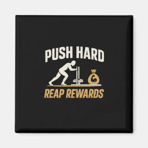 Push Hard Reap Rewards Gym Workout Bodybuilding Ar Magnet