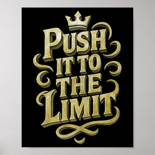 Push It To The Limit Workout Bodybuilding Training Poster