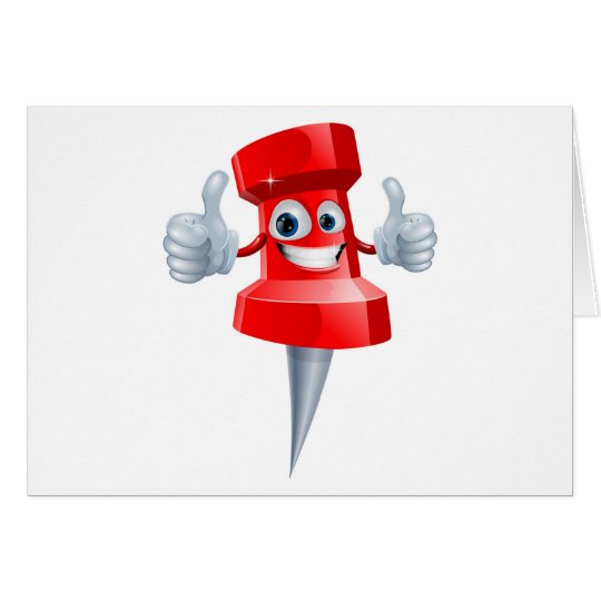 Push pin man card