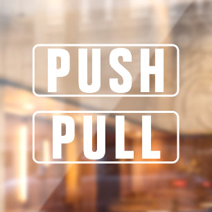 Push Pull Enter Exit Glass Door