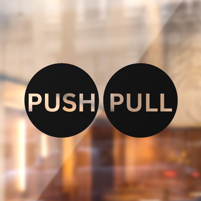 PUSH PULL stickers for door, Window Decal (Sheet 2)