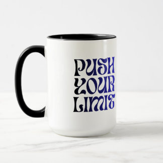 Push Your Limit – Vintage Blue Motivational Mug