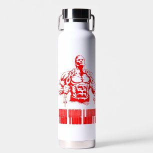 Push Your Limits - Bodybuilding and Determination  Water Bottle