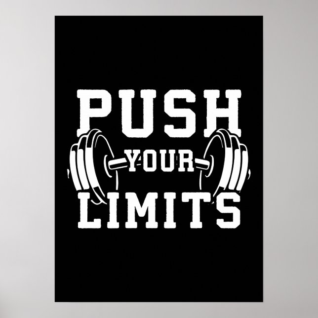 Push Your Limits - Gym Workout Motivation Poster (Front)