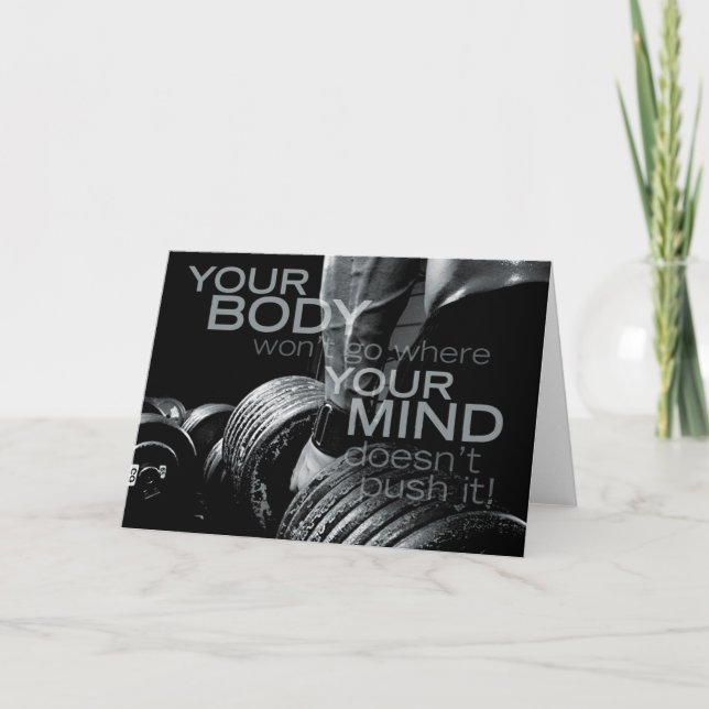 Push Your Mind and Body - Workout Motivational Card (Front)