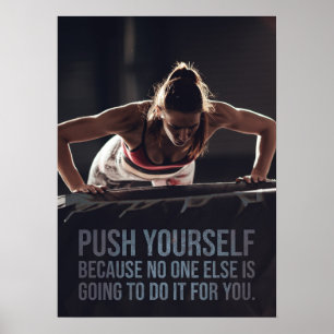 Push Yourself - Women's Workout Motivational Poster