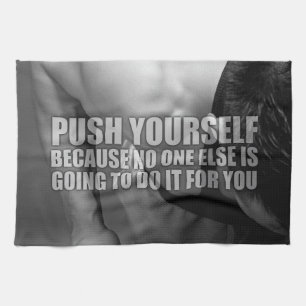 Push Yourself - Workout Motivational Tea Towel