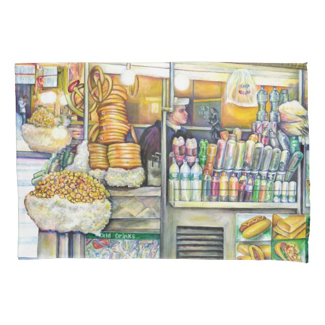 Pushcart Paradise Pillowcase (Front)