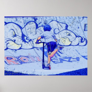 Pushin' It - Stunt Scooter Rider    Poster