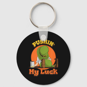 Pushin My Luck Shirt St Patricks Day Token Fun Key Ring
