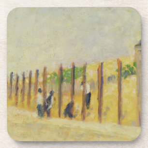 Pushing in the Poles, c.1882 (oil on canvas) Coaster