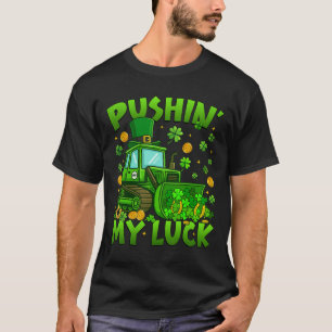 Pushing My Luck Tractor St Patricks Day Boys Toddl T-Shirt