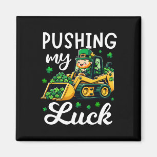 Pushing My Luck Tractor St Patricks Day Toddler Bo Magnet