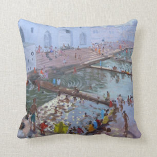 Pushkar ghats Rajasthan Cushion