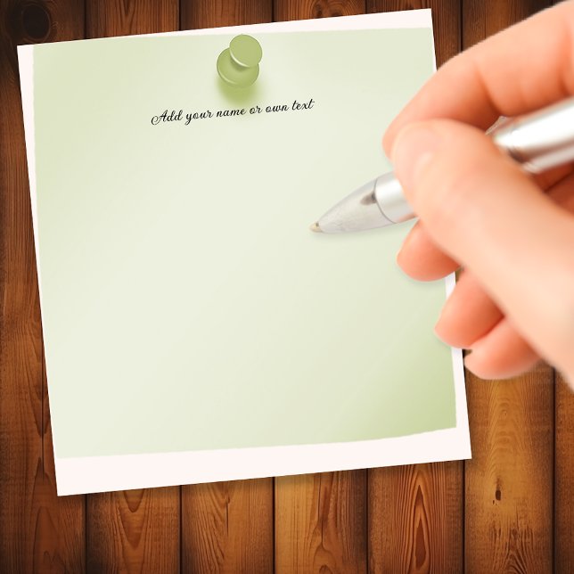 Pushpin Thumbtack Green Customisable Notepad (Creator Uploaded)