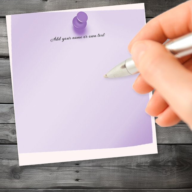 Pushpin Thumbtack Purple Customisable Notepad (Creator Uploaded)