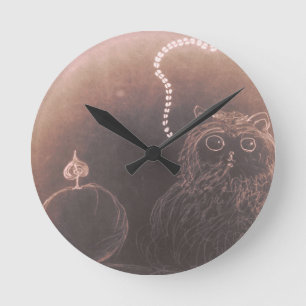 Pussy cat in glory lightning round clock
