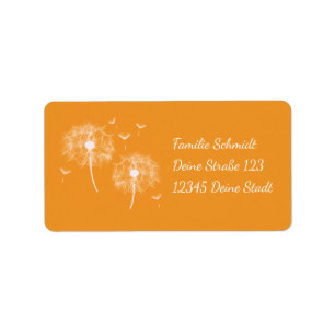 Pusteblume - orange   romantischer label