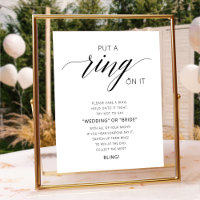 Put A Ring On It Calligraphy Bridal Shower Game