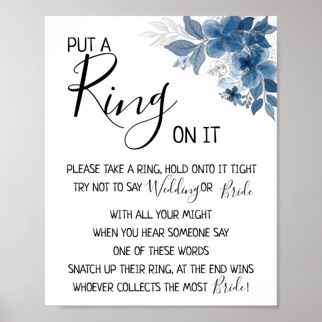Put a Ring on it eucalyptus greenery Poster (Front)