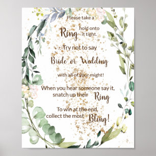 Put a Ring on it Herbal Shower Game Sign