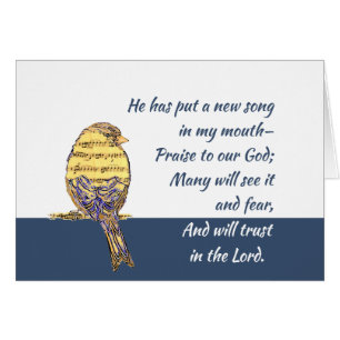 Put a Song in my Heart Bible Scripture Bird