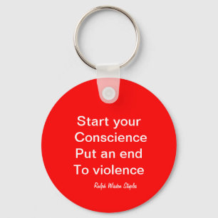 Put an end to violence key ring