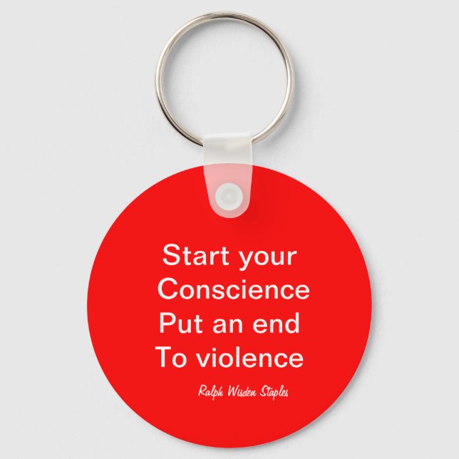 Put an end to violence key ring (Front)