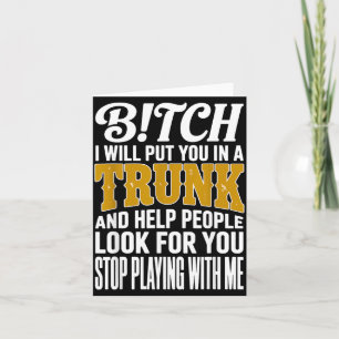 Put in A Trunk and Help People Look for Card