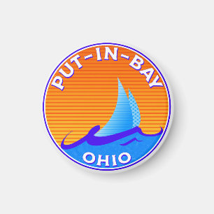 Put In Bay Ohio Lake Erie Sailing Boating Magnet
