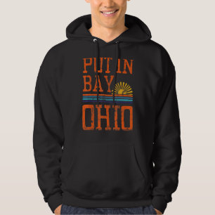Put In Bay Ohio Retro Sunset 70s 80s Lake Erie Vin Hoodie
