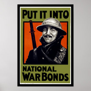 Put It Into National War Bonds Poster