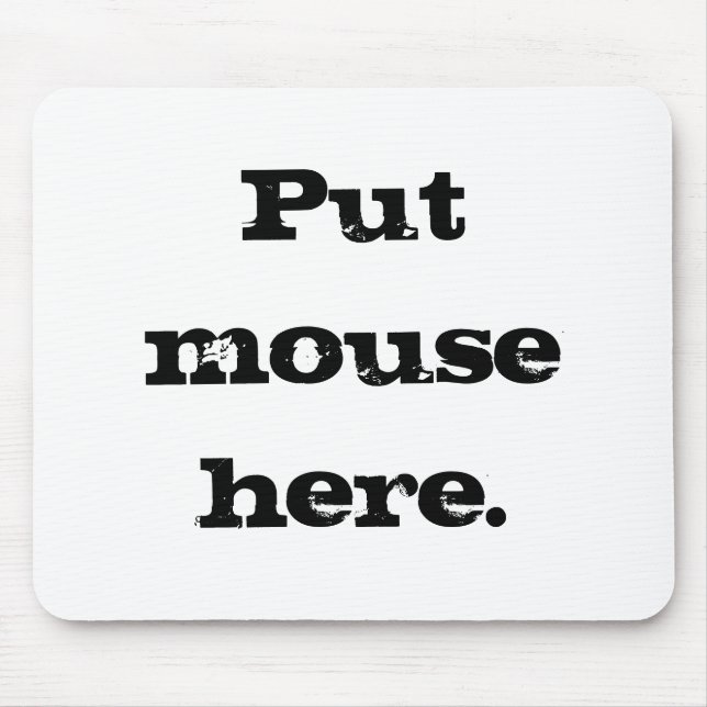 Put mouse here. mouse pad (Front)