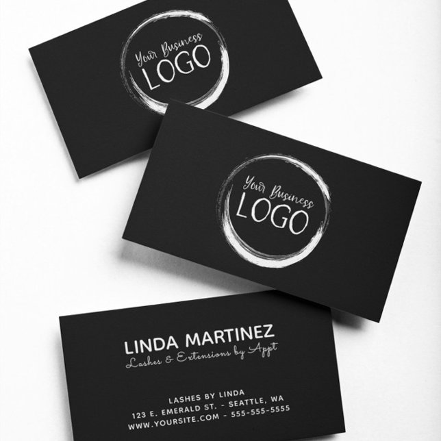 Put My White Logo On Black Business Card (Put My White Logo On Black Business Card)