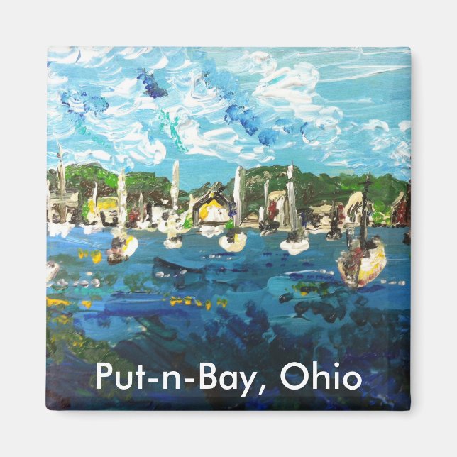 Put-n-Bay Lake Erie Island Painting #1 Magnet (Front)