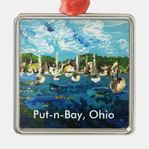 Put-n-Bay Lake Erie Island Painting #1 Metal Ornament