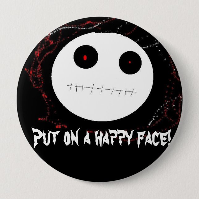 Put on a happy face pin (Front)